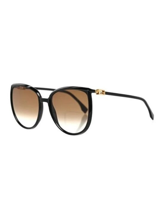 Original -New FENDIAccetate Cat Eye Sunglasses FF 0432/G/S Black Gold main image 5